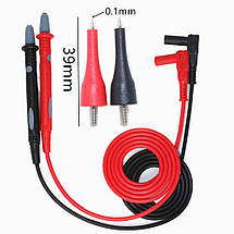 Щупи для мультиметра, тестера силіконові, тонкі 1000V / 20A з набором насадок 20 шт., фото 5