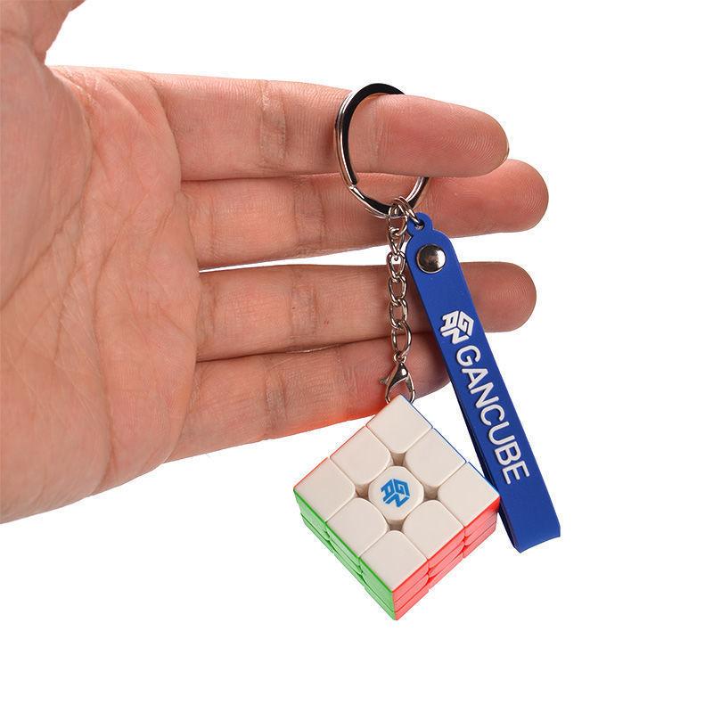 GAN 330 Keyring stickerless | Брелок Кубик Рубіка 3x3 Ган без наліпок 3 см, фото 1