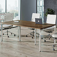 Офисный прямоугольный стол в конференц зал для проведения собраний и совещаний Q-200 Орех Модена Loft design