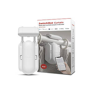 Робот для штор SwitchBot Curtain Rod. Двигун на карниз з автоматичним управлінням, таймер.