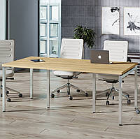 Прямоугольный конференц стол для проведения совещаний и переговоров Q-200 Дуб Борас Loft design