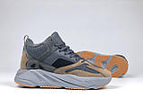Жіночі зимові кросівки Adidas Yeezy Boost 700 шкіряні замшеві молодіжні сірі коричневі, фото 4