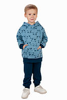 Тёплые спортивные костюмы для малышей / трёхнитка с начёсом 92, серо-голубой