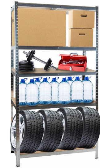 Стелаж металевий 220х100х45 см для дому, складу навантаження 175 кг на полицю Malatec Польща