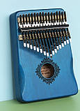 Калімба "ручне фортепіано" на 17 язичків (Синє дерево - орнамент квіти), фото 3