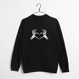Світшот "Skeleton heart" жіночий, Чорний, L, Black