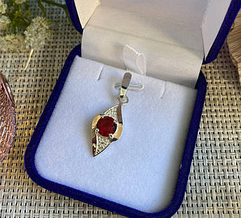 Срібна підвіска з пластинами золота