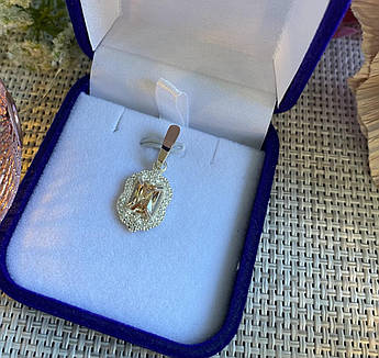 Срібна підвіска з пластинами золота