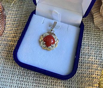 Срібна підвіска з пластинами золота