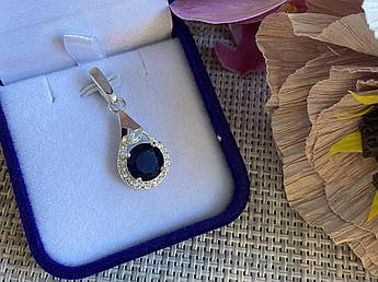 Срібна підвіска з пластинами золота