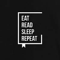 Футболка "Eat Read Sleep Repeat" чоловіча, Чорний, XXL, Black, англійська, фото 4
