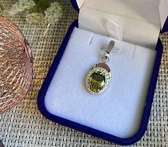 Срібна підвіска з пластинами золота