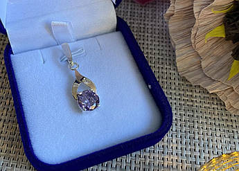 Срібна підвіска з пластинами золота