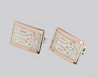 Срібні сережки з гербом України