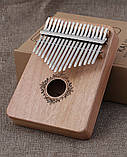 Калімба "ручне фортепіано" на 17 язичків (Світле дерево - орнамент квіти), фото 3