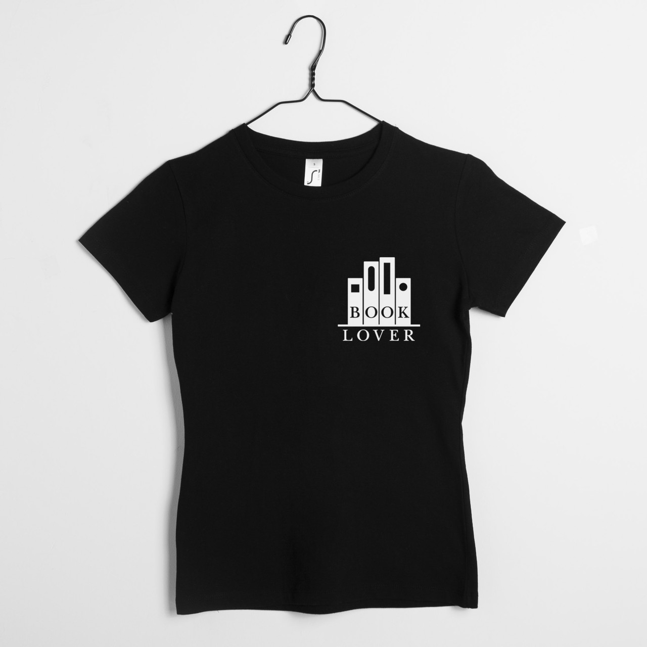 Футболка "Book lover" жіноча, Чорний, XL, Black, англійська, фото 1