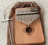 Калімба "ручне фортепіано" на 17 язичків (Світле дерево - орнамент квіти), фото 2