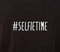 Футболка "#selfietime" чоловіча, Чорний, L, Black, англійська, фото 4