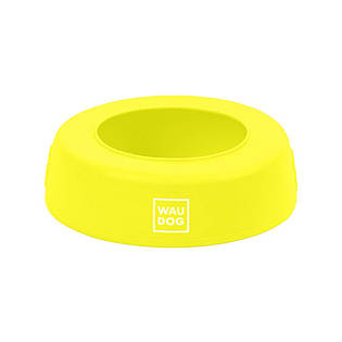 Силіконова миска-непроливайка для собак WAUDOG Silicone жовта (750 мл) Collar