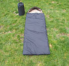 Спальний мішок КОВДРА З ПОДУШКОЮ ТА КАПЮШОНОМ -20° синтепон Подвійний 350 г/м2, розмір 220*90 см, фото 2