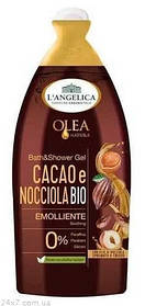 Органічна олія для ванни та душу L`angelica Olea Naturae какао та лісовий горіх 500 мл