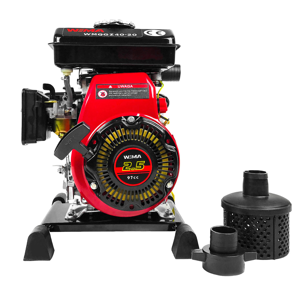 Мотопомпа бензинова WEIMA WMQGZ 40-20 (2,5 к.с., 27 м.куб/год, 40 мм патрубок), фото 1