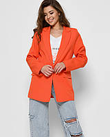 Удлиненный женский пиджак прямого кроя -6641-17