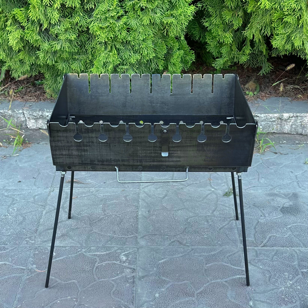 Переносний дворівневий Мангал-валіза на 8 шампурів 3мм, фото 1