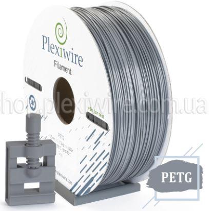 PETG пластик Plexiwire для 3D принтера сірий 400м / 1,2кг / 1,75мм, фото 1