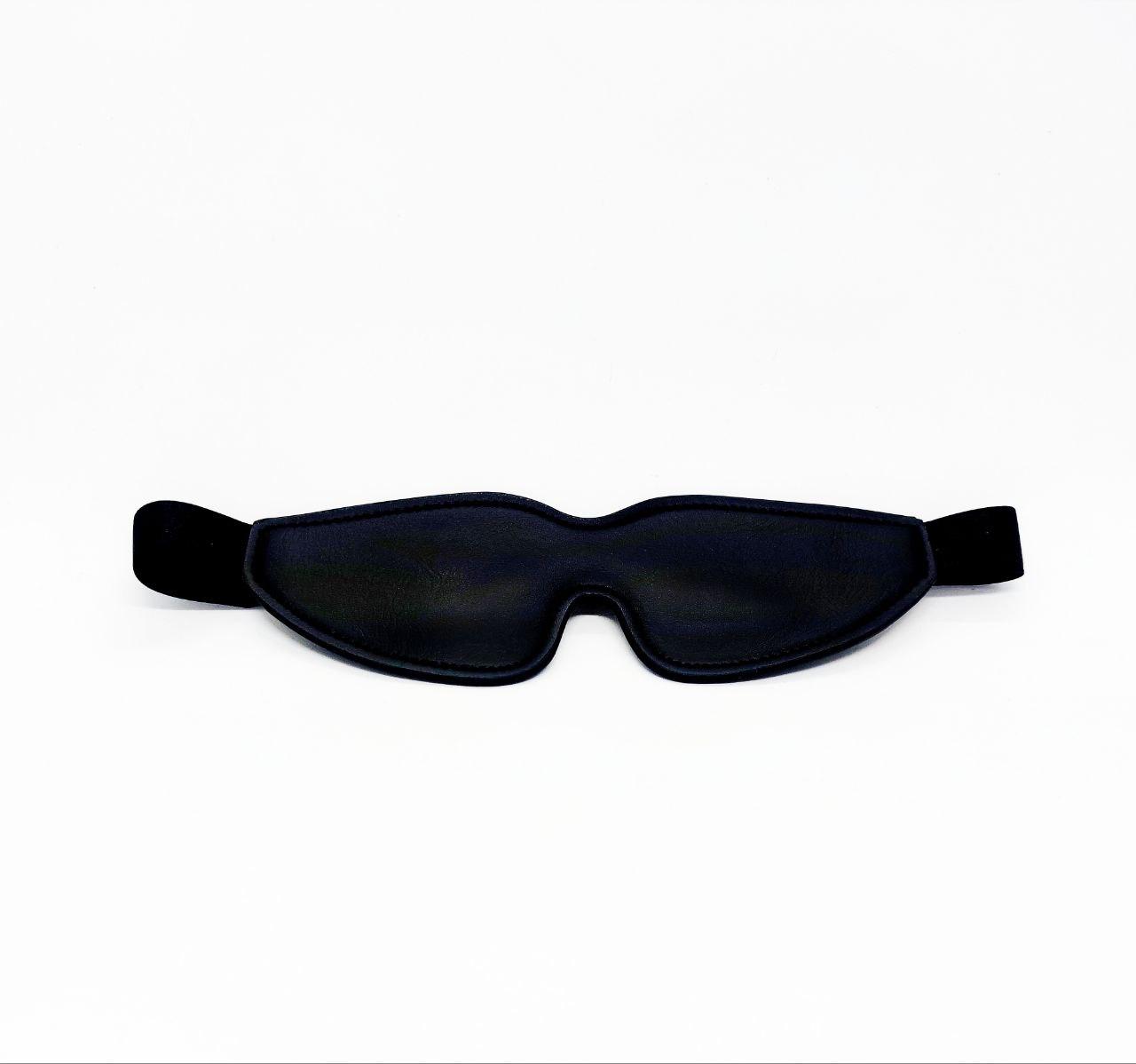 Маска на очі з екошкіри Blindfold, чорна, фото 1