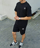 Чоловічий літній костюм adidas чорний Хит!