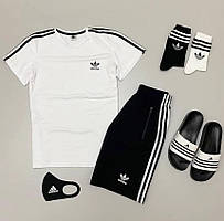 Чоловічий літній костюм adidas білий Хит!
