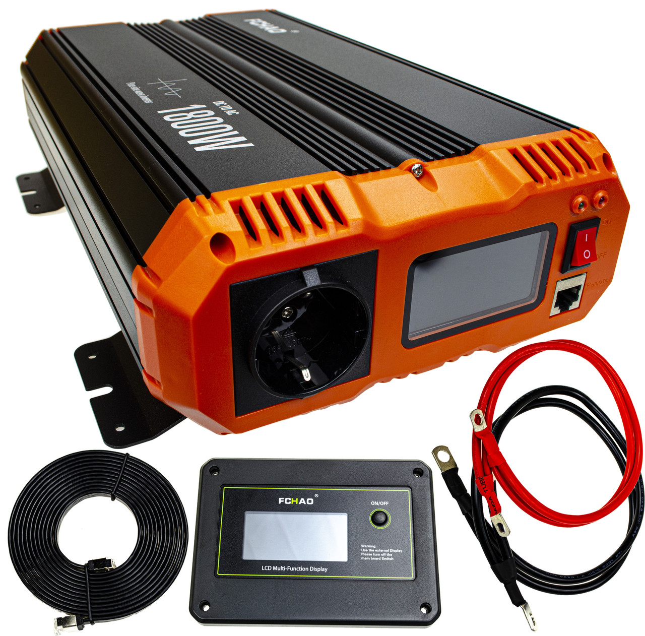 Інвертор 12V-220 синусоїдальний FCHAO KSC-1800W (Чиста синусоїда, 3600Вт)