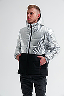 Куртка asos Блиск чорно-сріблястий S