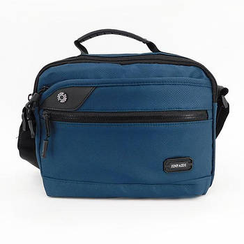 Чоловіча сумка спортивна на блискавці з кишенями та довгим ремінцем 21*25 см у різних кольорах Cans