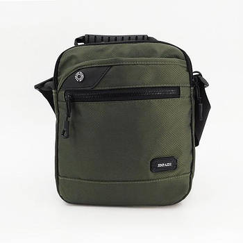 Чоловіча сумка спортивна на блискавці з кишенями та довгим ремінцем 25*21 см у різних кольорах Cans