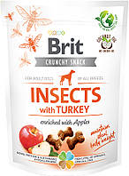 1484 Brit Care Dog Crunchy Cracker Insects Индейка с яблоками, 200 гр