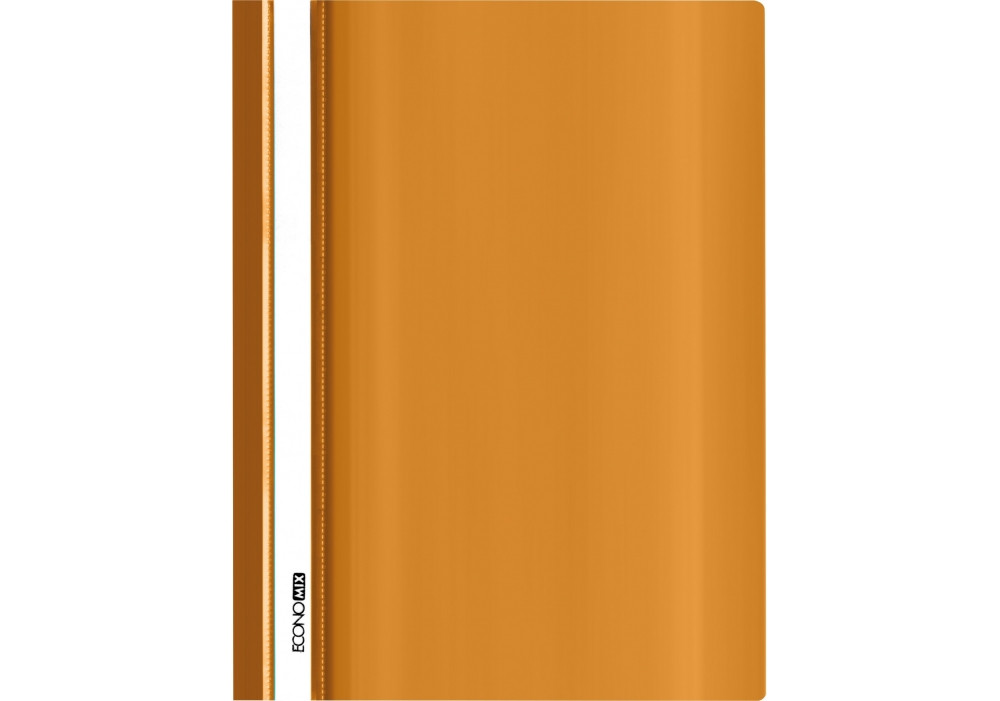 Швидкозшивач А4 без перф. Economix, глянець помаранчевий, фото 1