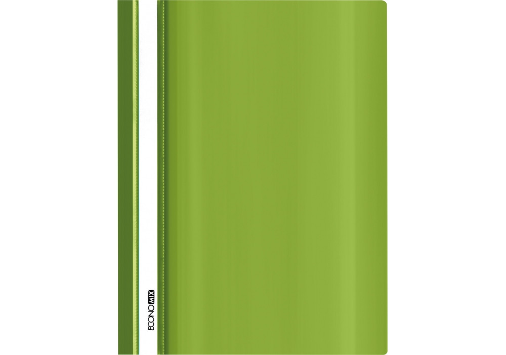 Швидкозшивач А4 без перф. Economix, глянець салатний, фото 1