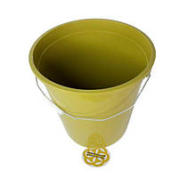 Ємність для сміття з ручкою 10Л, жовтий пластик Afacan Plastik, фото 3