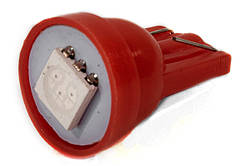 Світлодіодна лампа AllLight T10 1 діод 5050 W2,1x9,5d 12 V 0,45 W RED