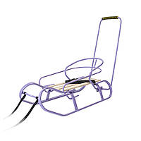 Санки "Експрес" фіолет + спинка + ручка