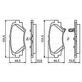 Гальмівні колодки Bosch дискові задні MAZDA 3/Axela/CX-3'R 0986494803