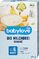 Молочна манна каша Babylove з бананом для дітей з 6 місяців, 250 грам