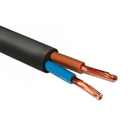 Дріт мідний, кабель круглий ПВС 2х1 Одеса чорний (кратно 5 м), фото 1