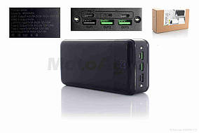 Портативний зарядний пристрій павербанк 40000mAh USB/Type-C 5,9, 12 вольтів 3 A +фонарик 2LED чорний