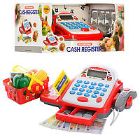 Іграшковий касовий апарат з калькулятором дитячий ігровий магазин кошик з продуктами гроші