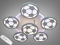 Люстра светодиодная "футбольные мячи" 8432/5+1 BK LED 3color dimmer 105W DH