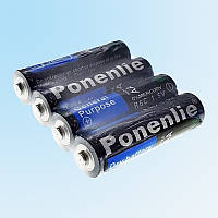 Батарейки міні-пальчикові Ponenlie LR06 (ААА) 1,5 V, 4 шт/упаковка