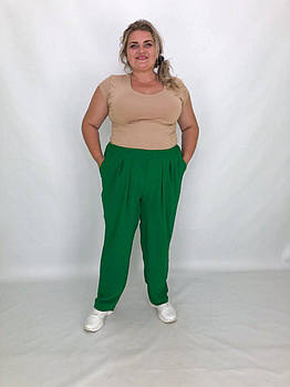 Зелені Штани Жіночі "Американка" Повсякденні Великого розміру 66-68 70-72  Батальні